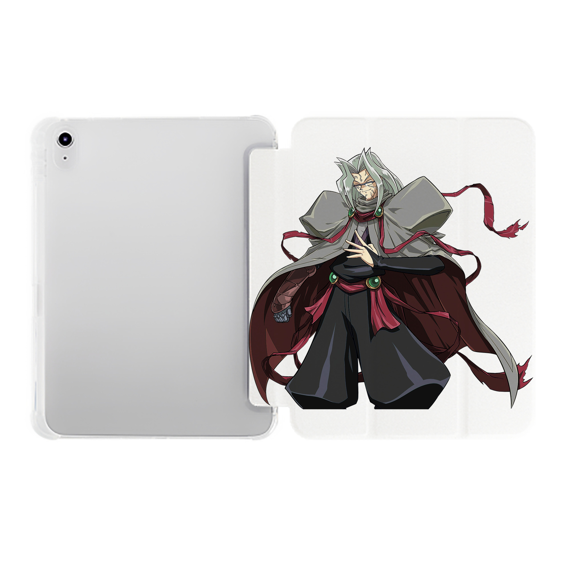 （画像用） 遊☆戯☆王 Yu-Gi-Oh! IPad ケース ペン収納付き 三つ折りスタンド PUレザー×シリコン 対応機種9.5/10.5/10.9インチ